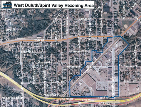 West Duluth Spirit Valley map