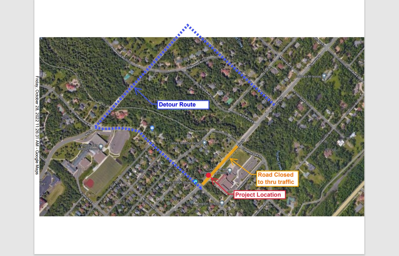 Superior Street detour