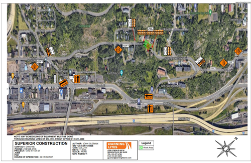 West First Street temp detour 11-16 and 11-17