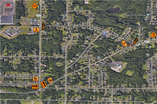 Eklund Avenue Detour Map
