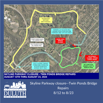 Skyline Pkwy closure map